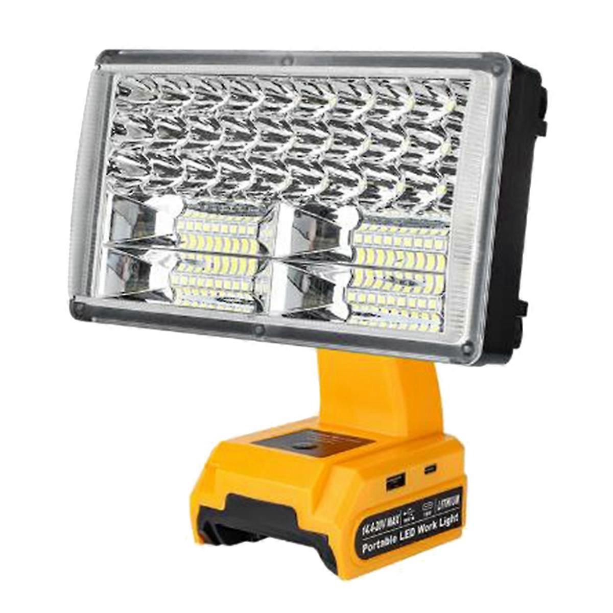 For 14.4-20V Lithium Ion Batteries LED Work Light 30W 3300LM Light Cordless Handheld Spotlight