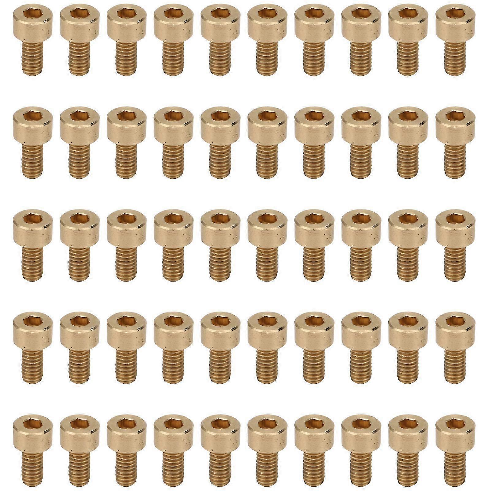 50Pcs Cap Hex Socket Screw Copper Fastener Hardware Tools Industrial Supplies M4M4x8