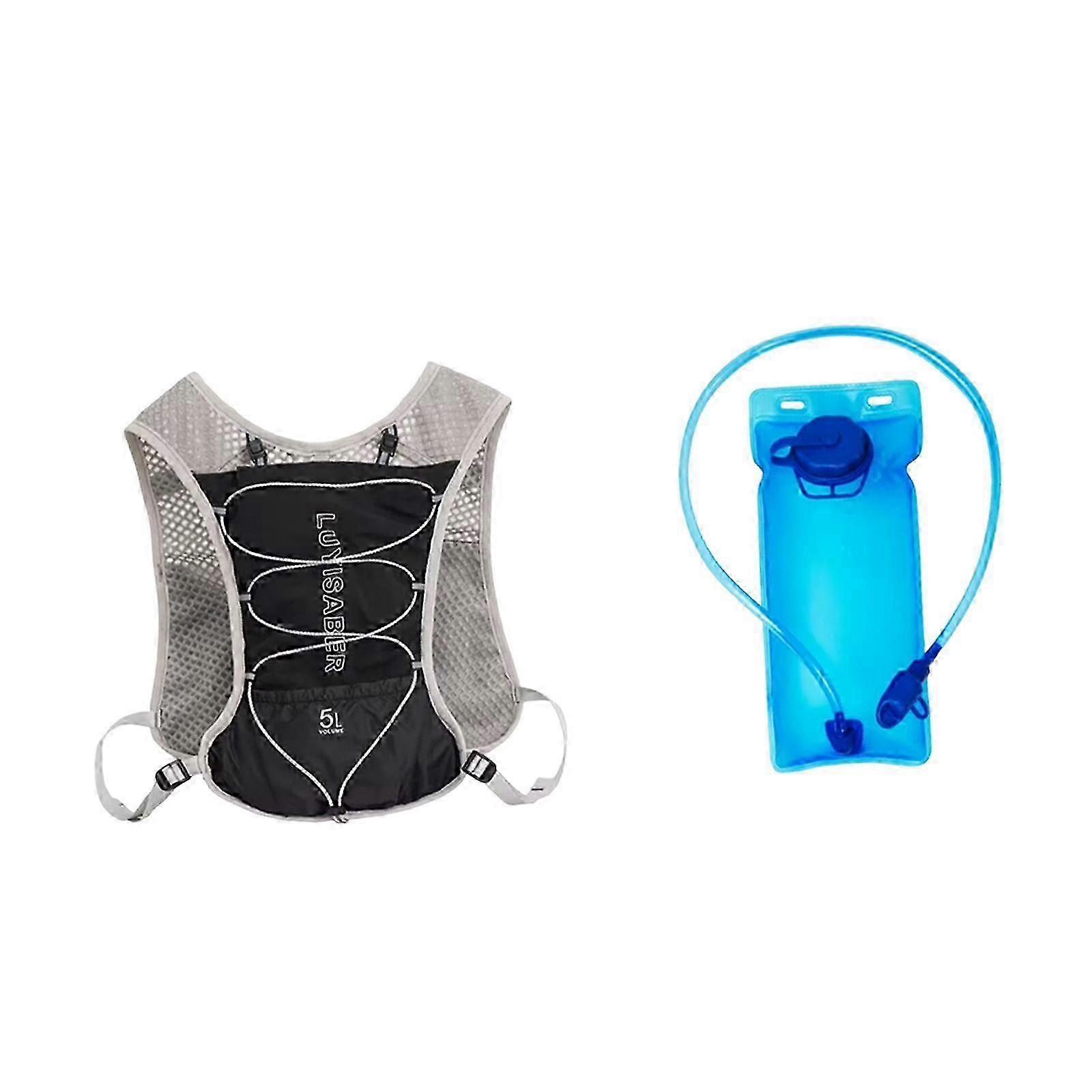 Hydration Backpack with 2L Hydration Bladder Vest Water Backpack for Camping White