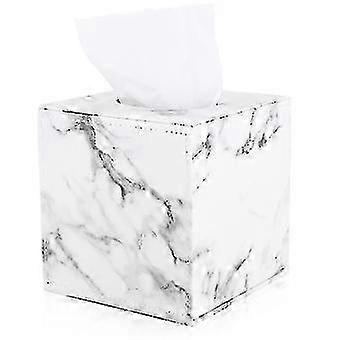Marble Cube Square Tissue Box Pu Leather Roll Tissue Holder Warehouse