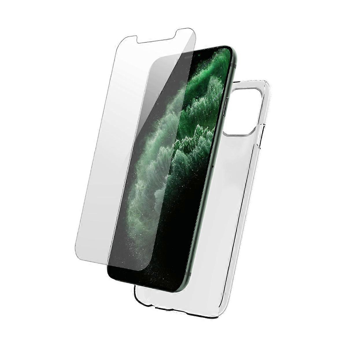 Case for Apple iPhone 11 Pro in TPU and Tempered Glass Screen Protector, Transparent