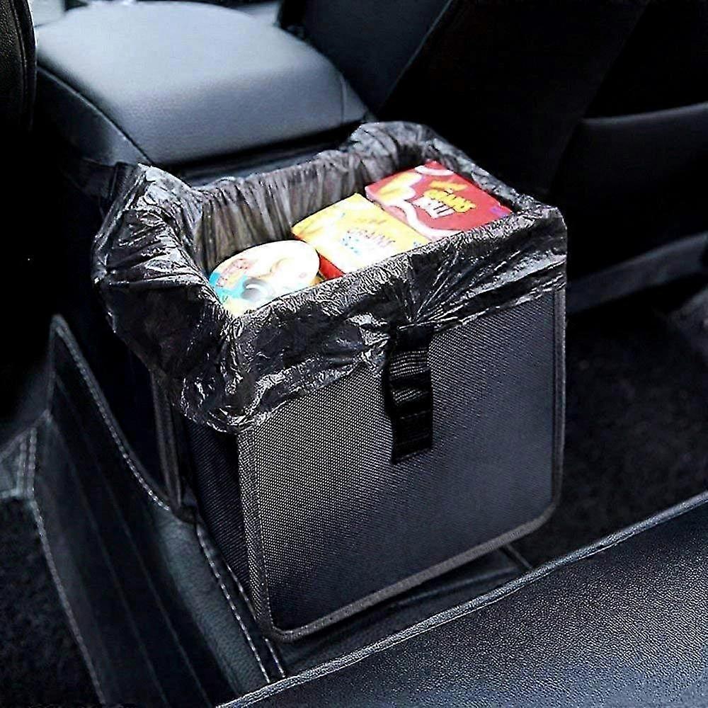 Waterproof Car Garbage Bin, Leakproof Trash Can for Vehicle Seat, 6.5L Black Auto Waste Container