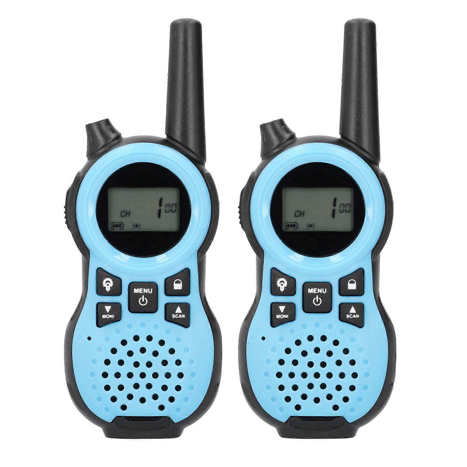 2pcs Walkie Talkie Portatili 0.5W Wireless Outdoor 2-Way Radio Regali per Bambini Capretto Blu Europeo 446MHZ 8 Canali 6km Distanza di Comunicazione