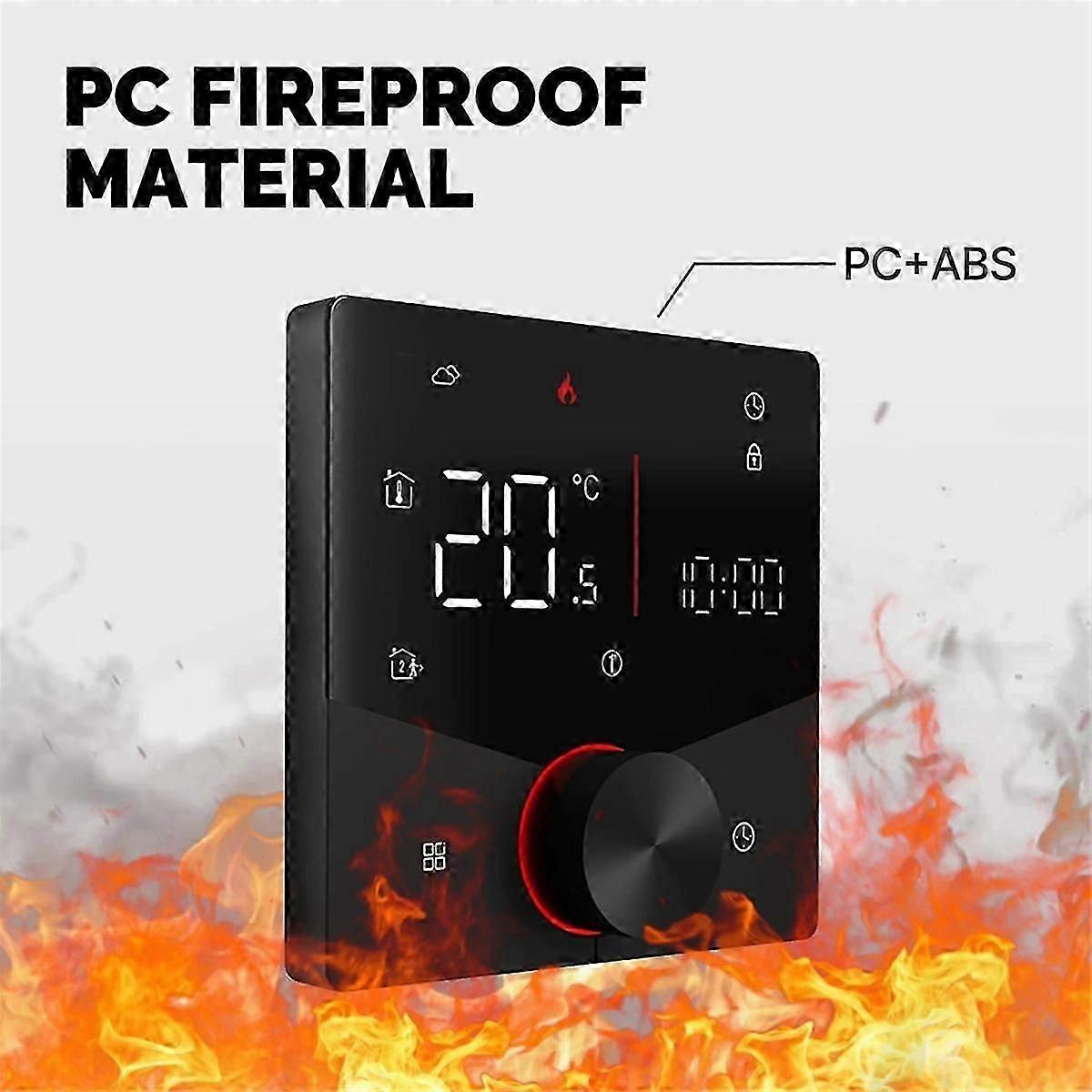 WiFi Smart Heating Knob Thermostat LCD Display Touch Screen Temperature Controller (Electric Heatin