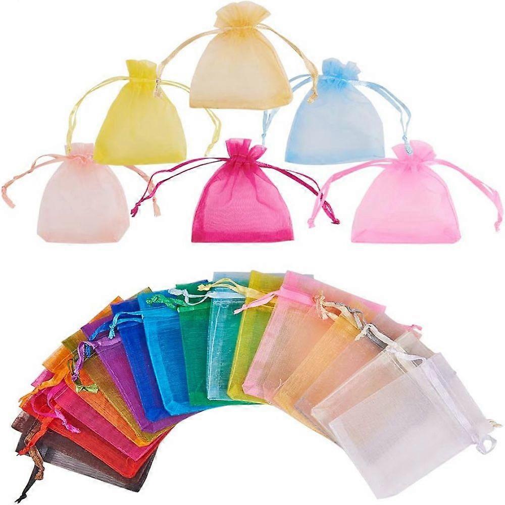 50 pcs drawstring mesh bag mix and match colors 7x9cm