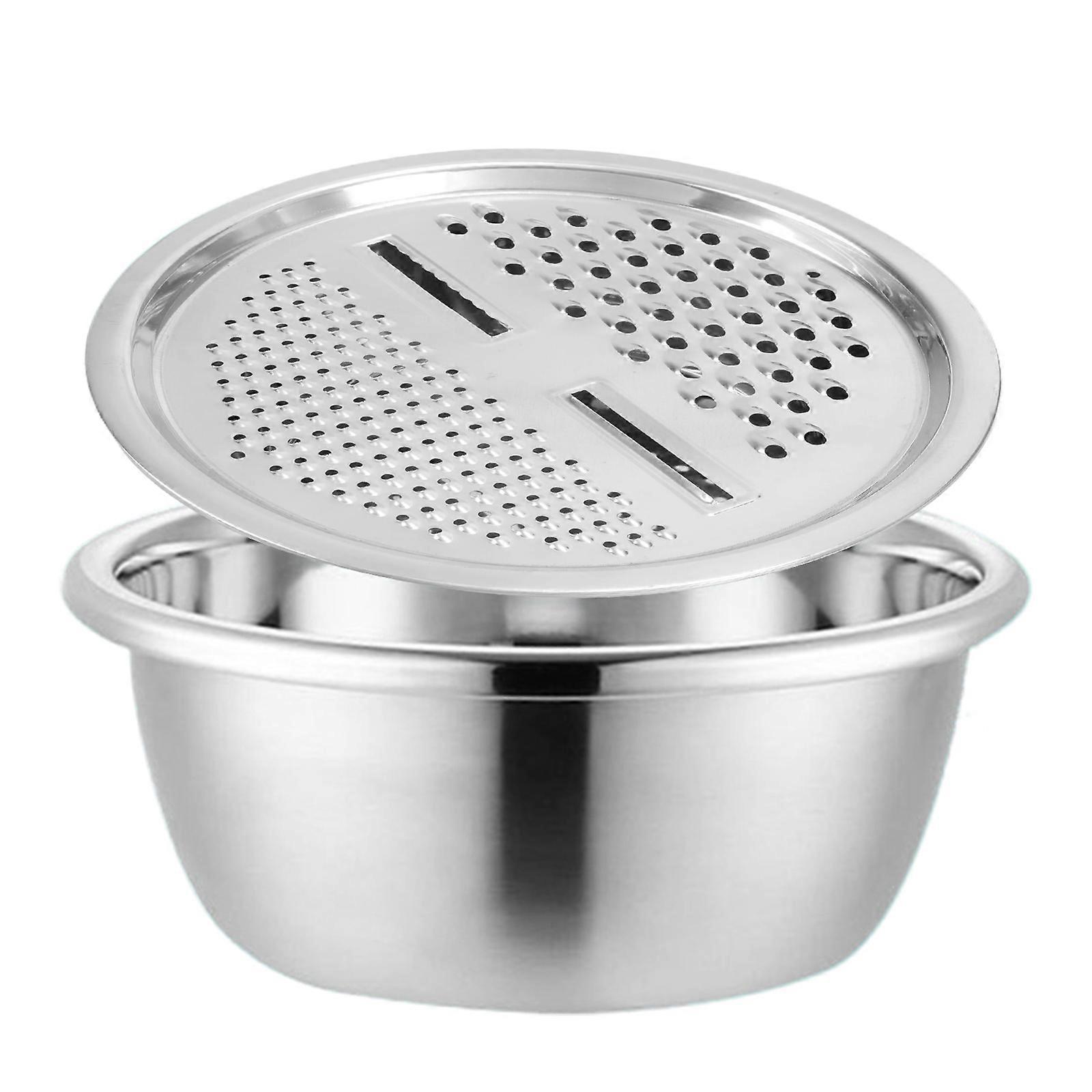 Stainless Steel Chopping Basin Large Capacity Strainer Set Dishwasher Safe Basin Suitable for Easy Vegetable Preparation