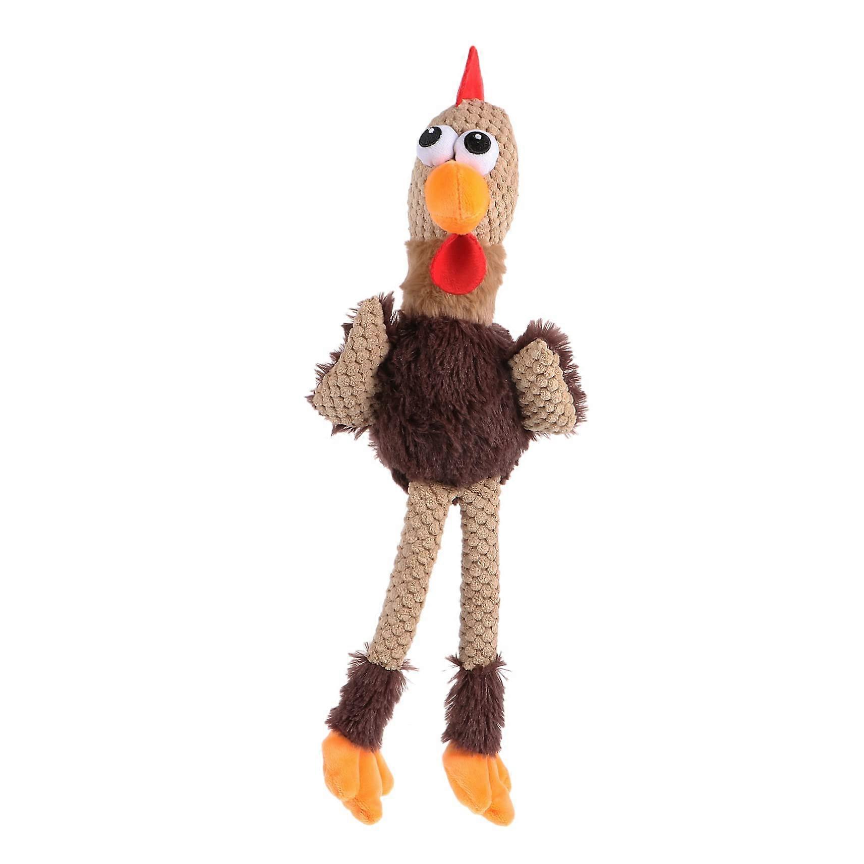 2 Pcs Pet Teeth Grinding Toy for Dogs and Cats, Interactive Chew Toy in Funny Rooster Shape, Durable and Safe for Puppies