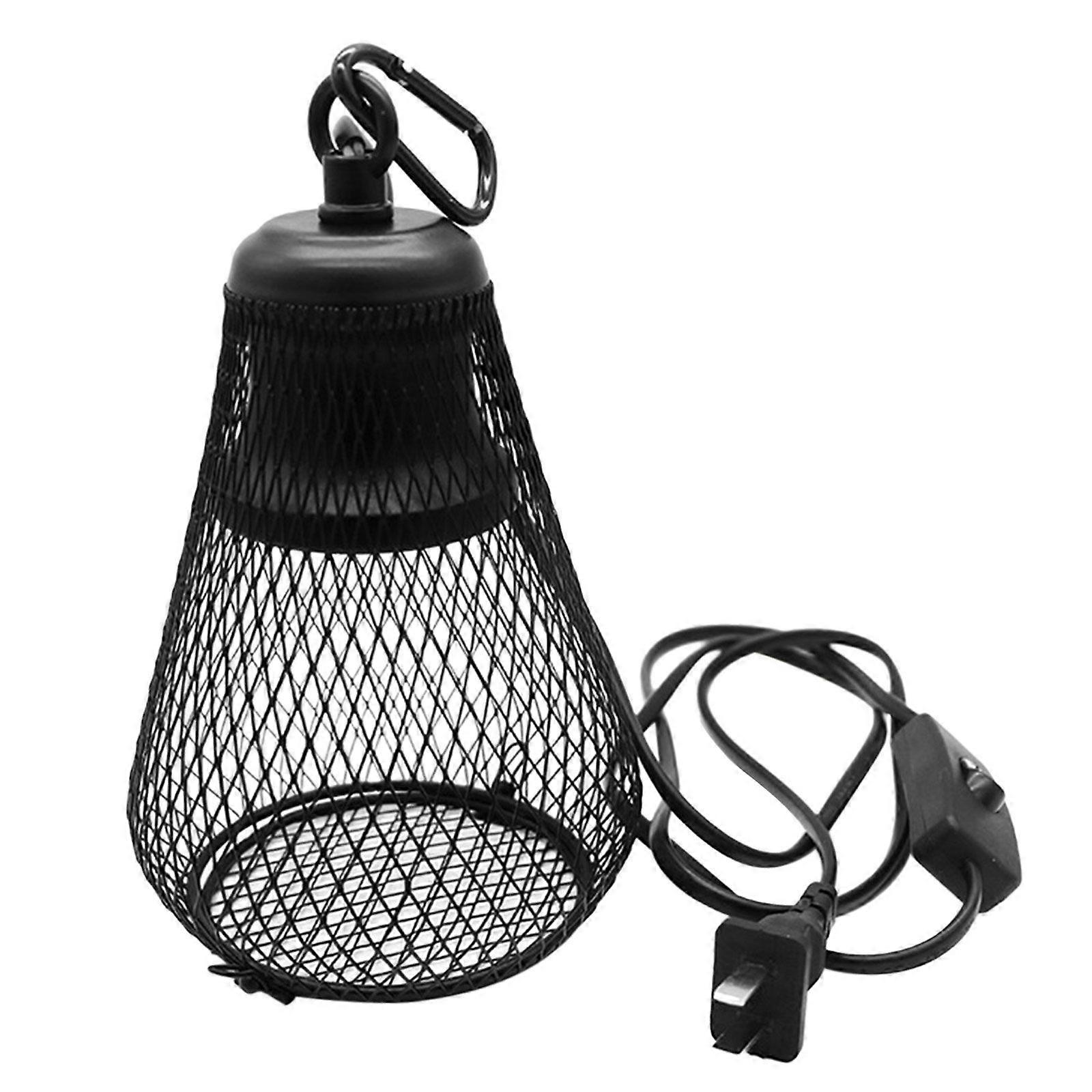 Reptile Lamp Cover Light Fixture with Switch Fits UVB UVA Bulb Ceramic Bulbs
