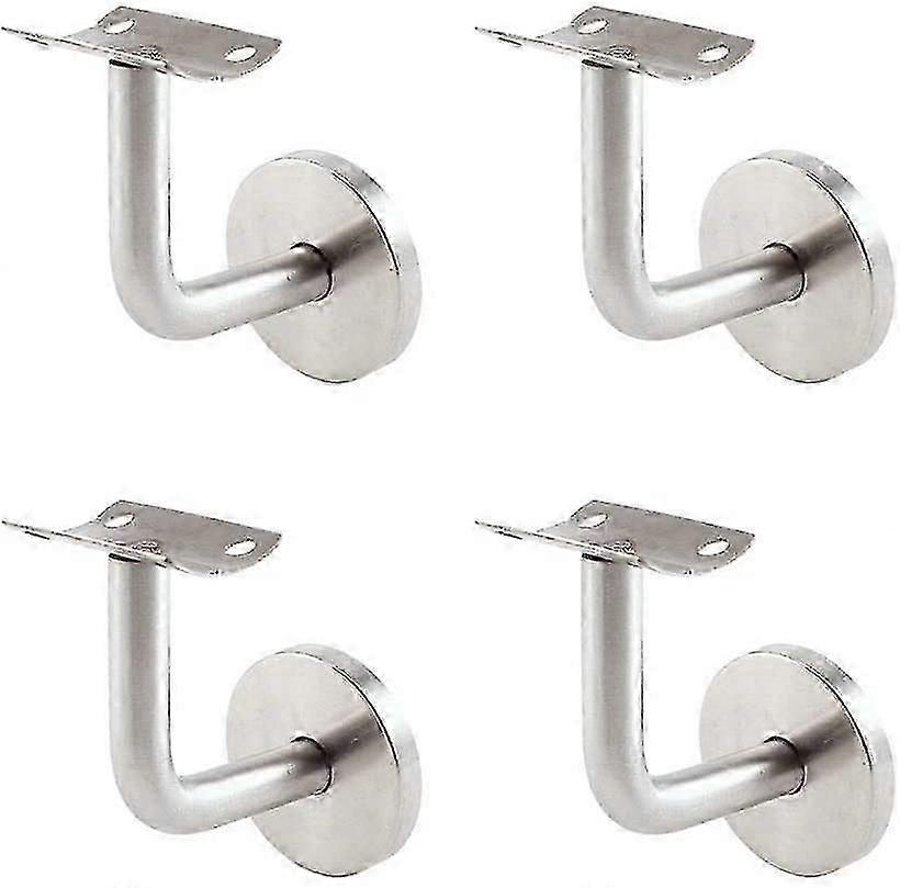 4 Pieces Of Stainless Steel Handrail Bracket Wall Bracket Home Improvement Staircase Handrail (silver)P2025050901078