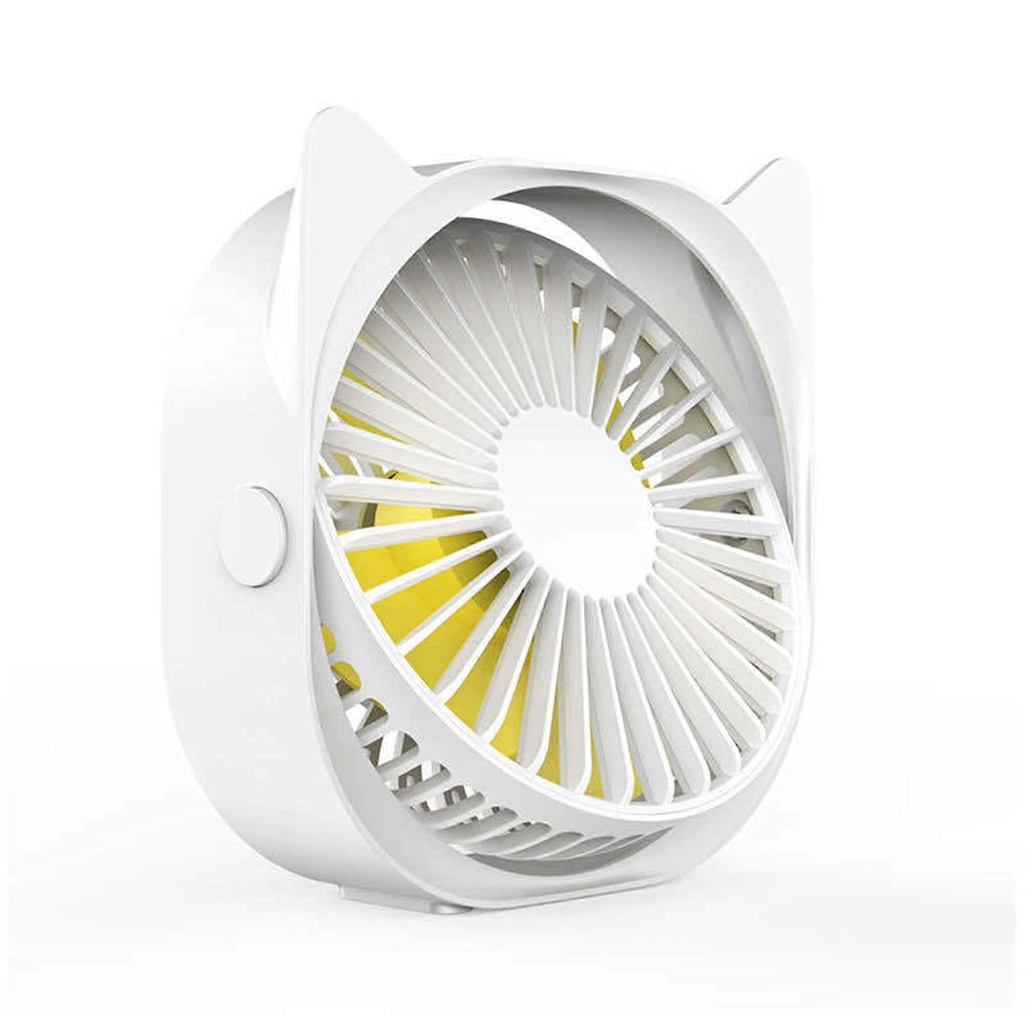 Mini Fan, 5x5 Inch, UltraQuiet Fan, 360 Degree Rotation, USB Interface, ThreeSpeed Adjustable