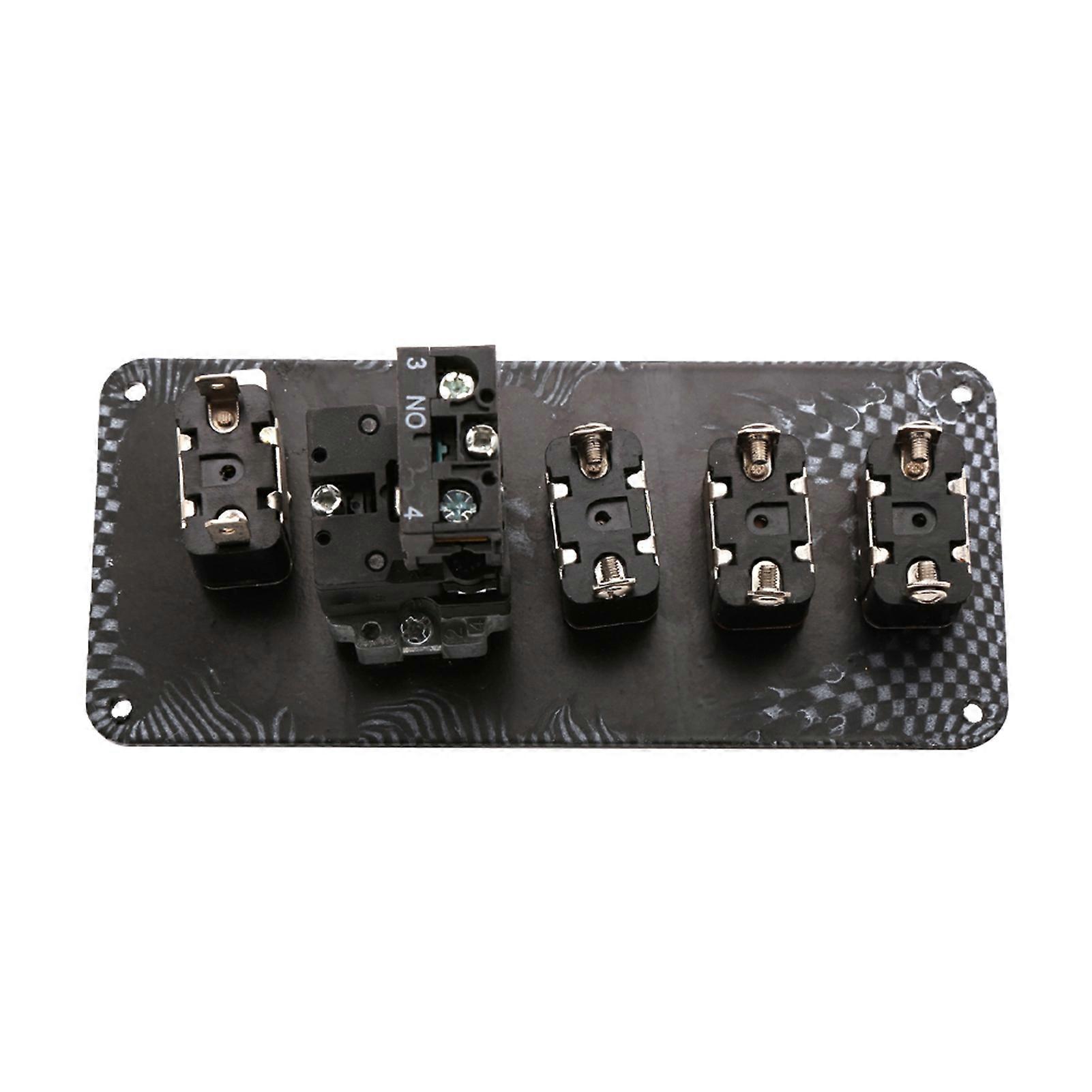 Carbon Fibre Toggle Switch & Engine Start Push Button Panel for 12V Racing Cars