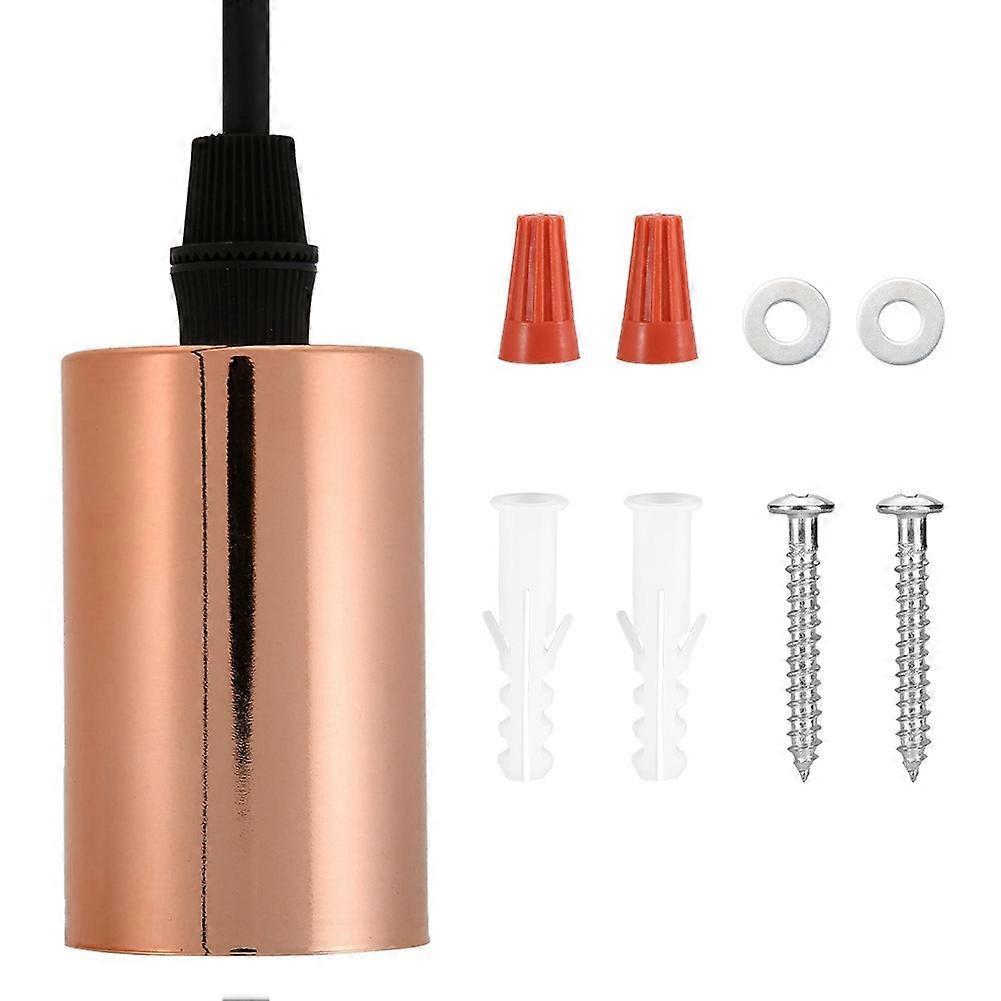 Simple Style E26 / E27 Light Single Chandelier Socket with Wire for Corridor Bar(Champagne gold