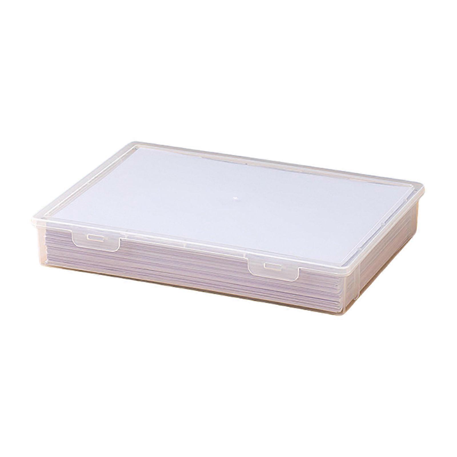 Stackable Plastic Storage Box for Efficient Space Management Snap tight Lid Container Moisture proof Document Organizer A4 storage box