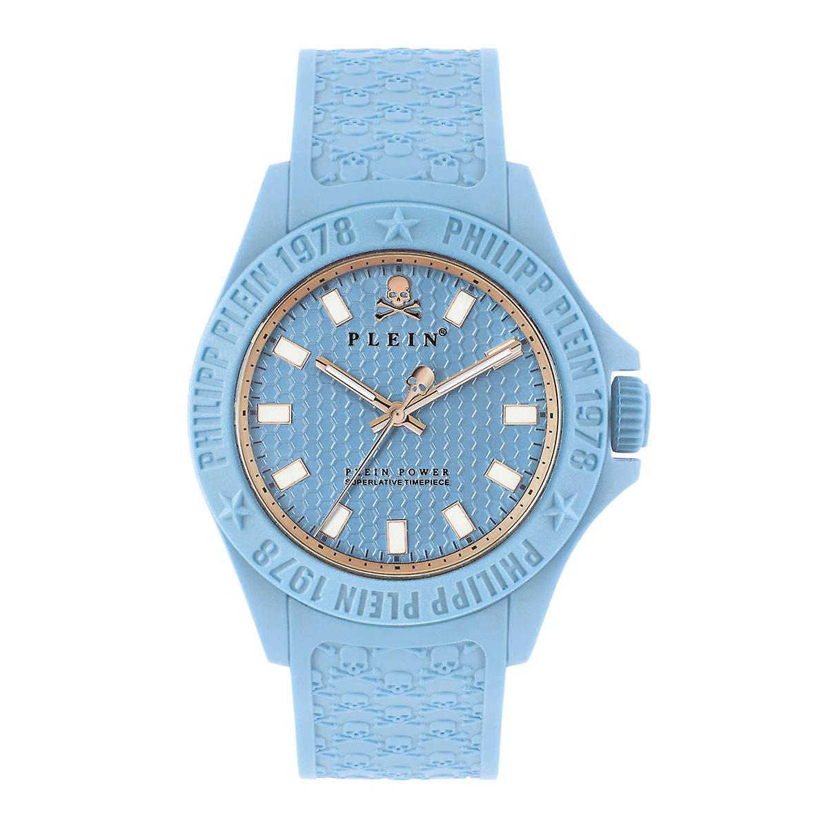 Philipp Plein Unisex Watch Analog Quartz PLEIN POWER light blue PWKAA0421 Silicone