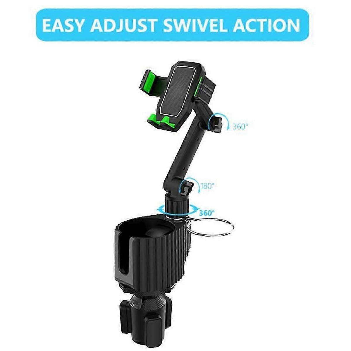 Car Cup and Phone Holder - 3-In-1 Car Cup & Phone Holder with 360 Rotation, Multi-Function Car Cup