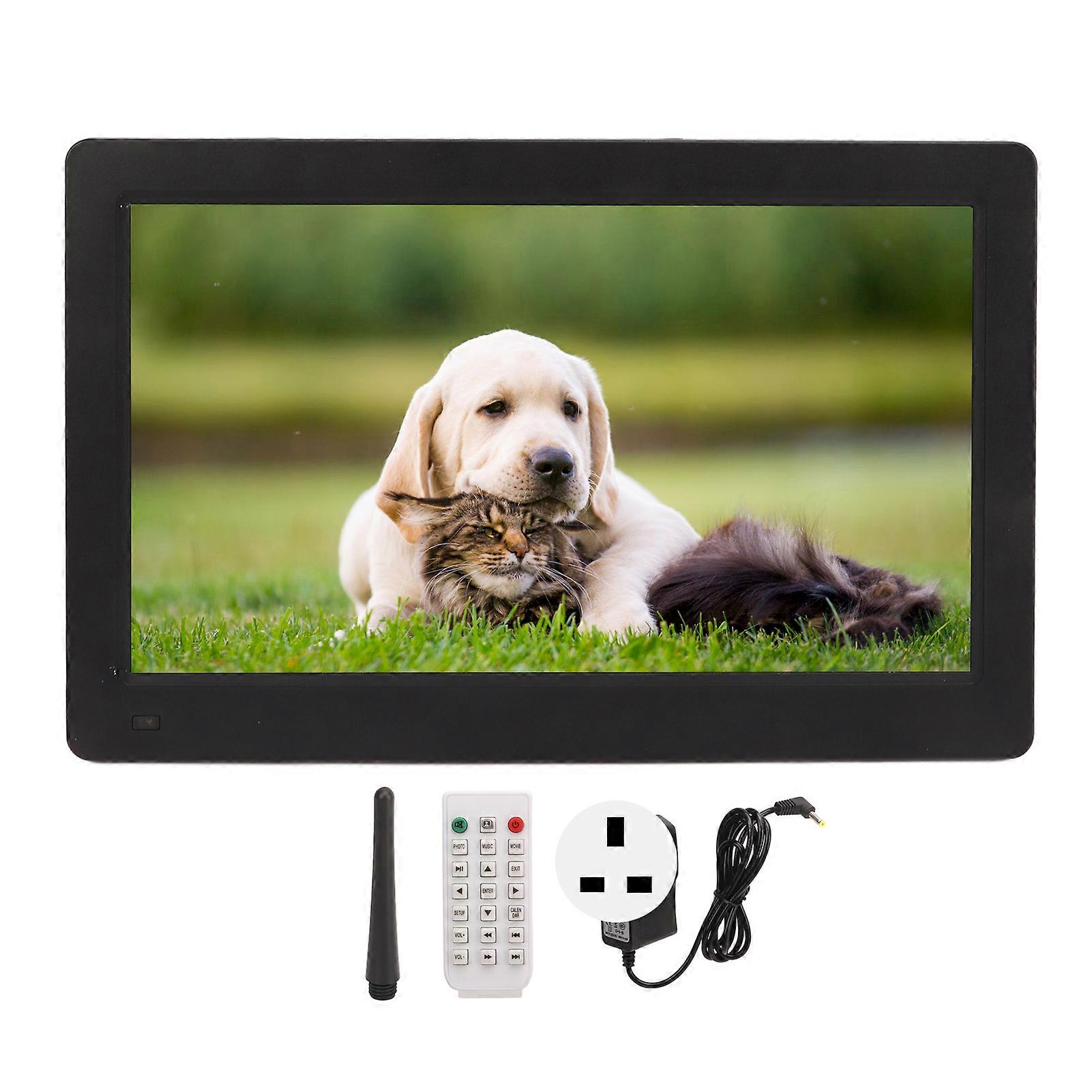 11.6in Digital Frame High Definition HD Multimedia Interface Input Photo Frames for Picture 100‑240V Black
