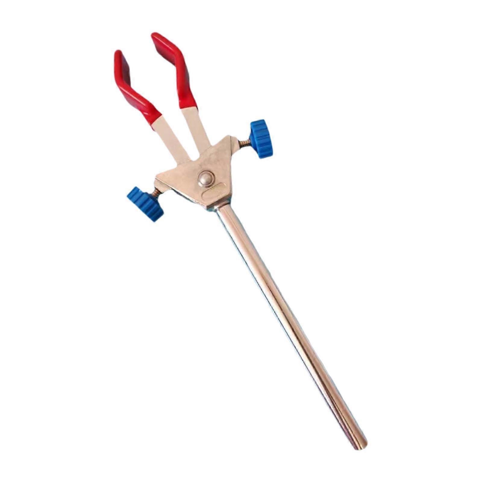 2 Prong Laboratory Clamp with Stand, Adjustable Condenser Cup Holder for Laboratory Bottles and Accessories
