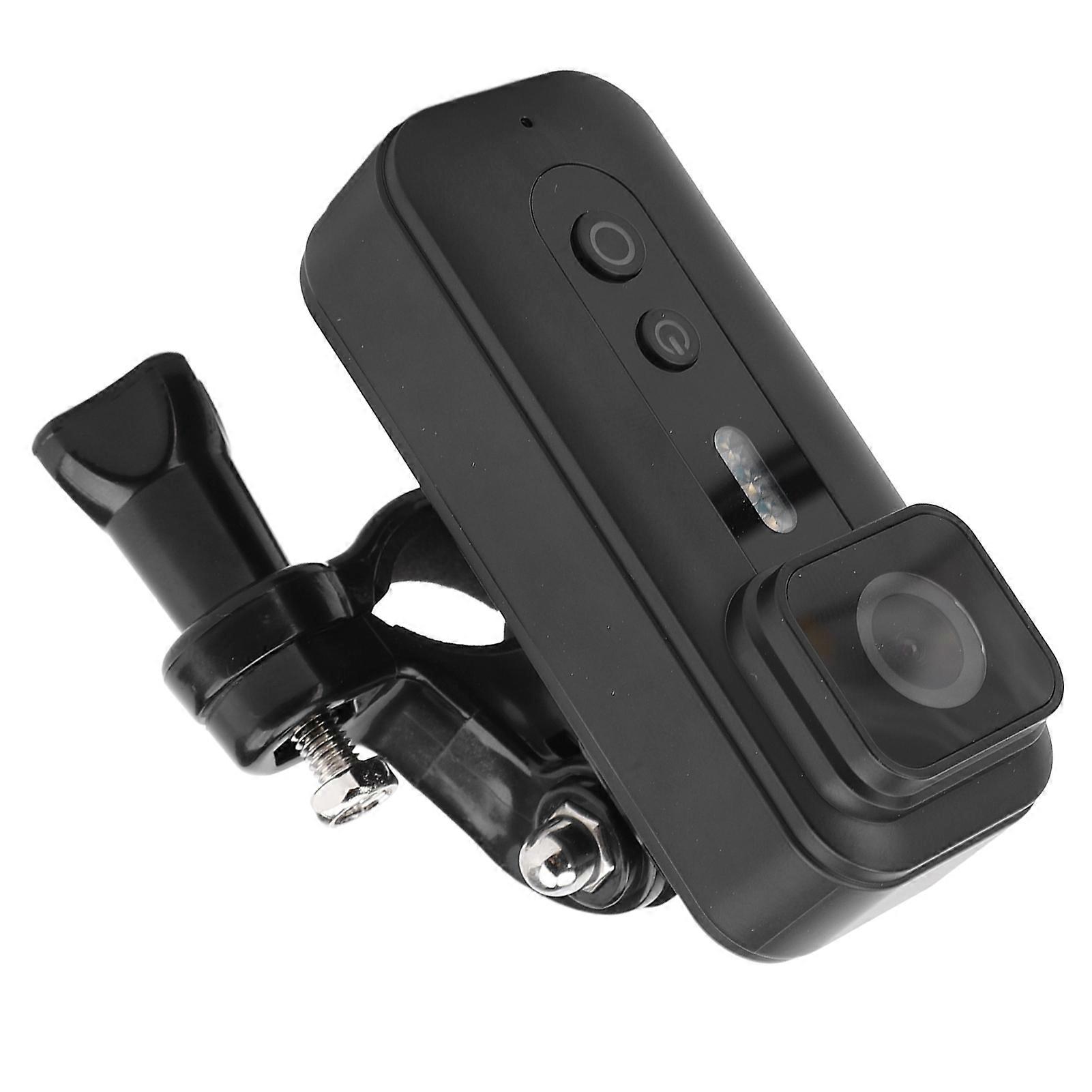 Camera with Handlebar Holder Backclip Fill Light 120° Wide Angle 1080P Water Resistant Anti Shake Handlebar Camera 