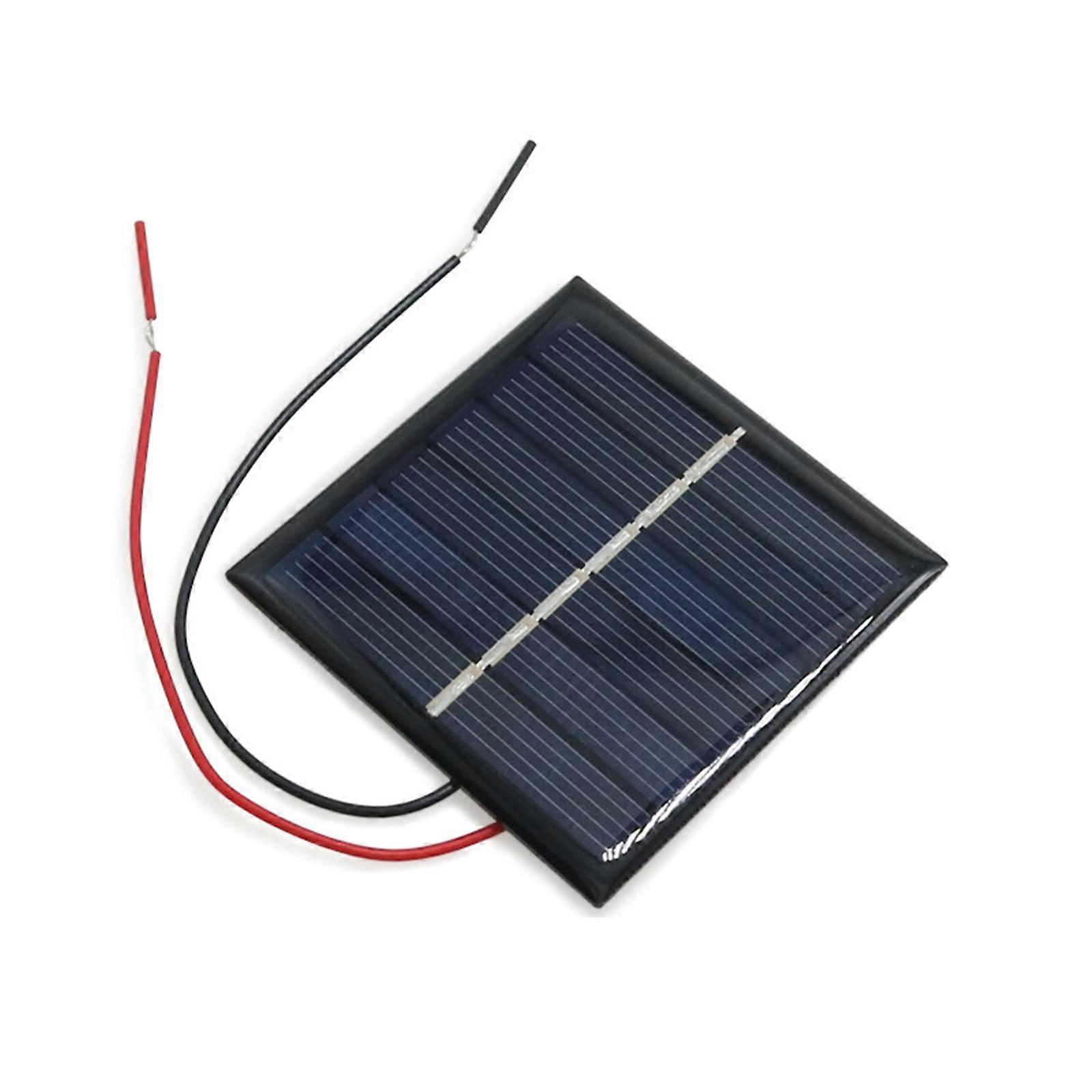 Solar Plate Cell With Wire 2-3V 100mA Small Cell Module Polysilicon Board Charging Panel Portable Solar Plate Enduring Multicolor
