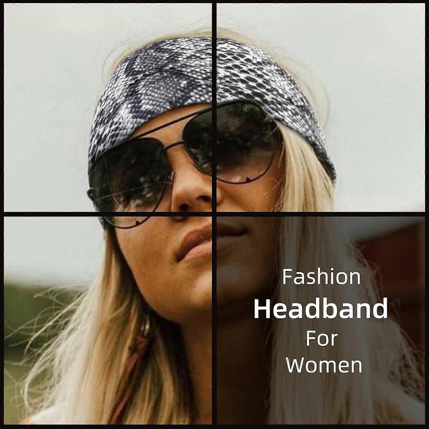 7\'\' Wide Headbands for Women 10 Pack Boho Turban Non Slip Hair Accessories 6 Packs Bow Headbands for Women 7 main image 4