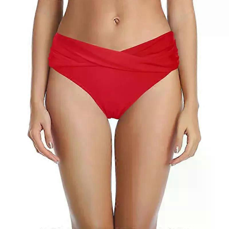 Swimwear Women Swimming Trunks Bikini Bottom High Waist High Cut Swimsuit Bottoms Biquini Swim Tankini Shorts Underpant