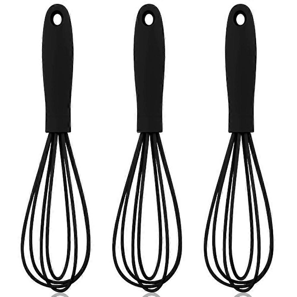 Silicone Kitchen Gadgets Egg Whisk Egg Balloon Perfect Mixing Baking Whisk 3 Pack