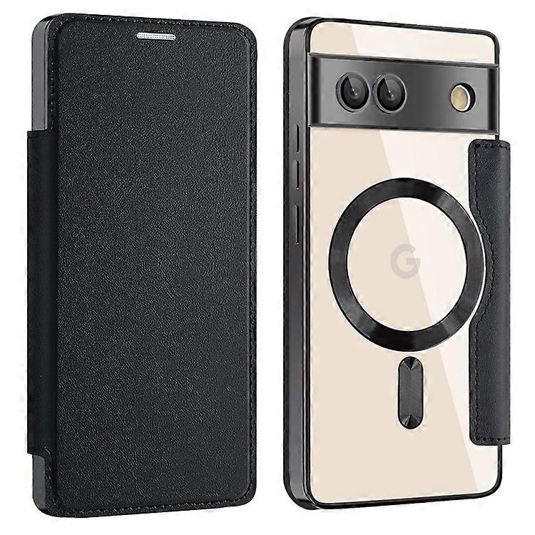 Compatible For Google Pixel 7a Magnetic Case Compatible with MagSafe Card Holder Leather Phone Cover