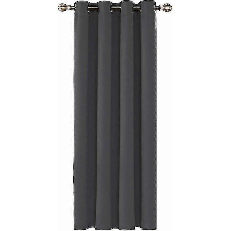 Thermal Insulated Blackout Curtains, 140x240 CM (Width x Height), Curtains for Living Room and Bedroom, Modern Eyelet Design, Dark Gray, 1Pieces-dwdz