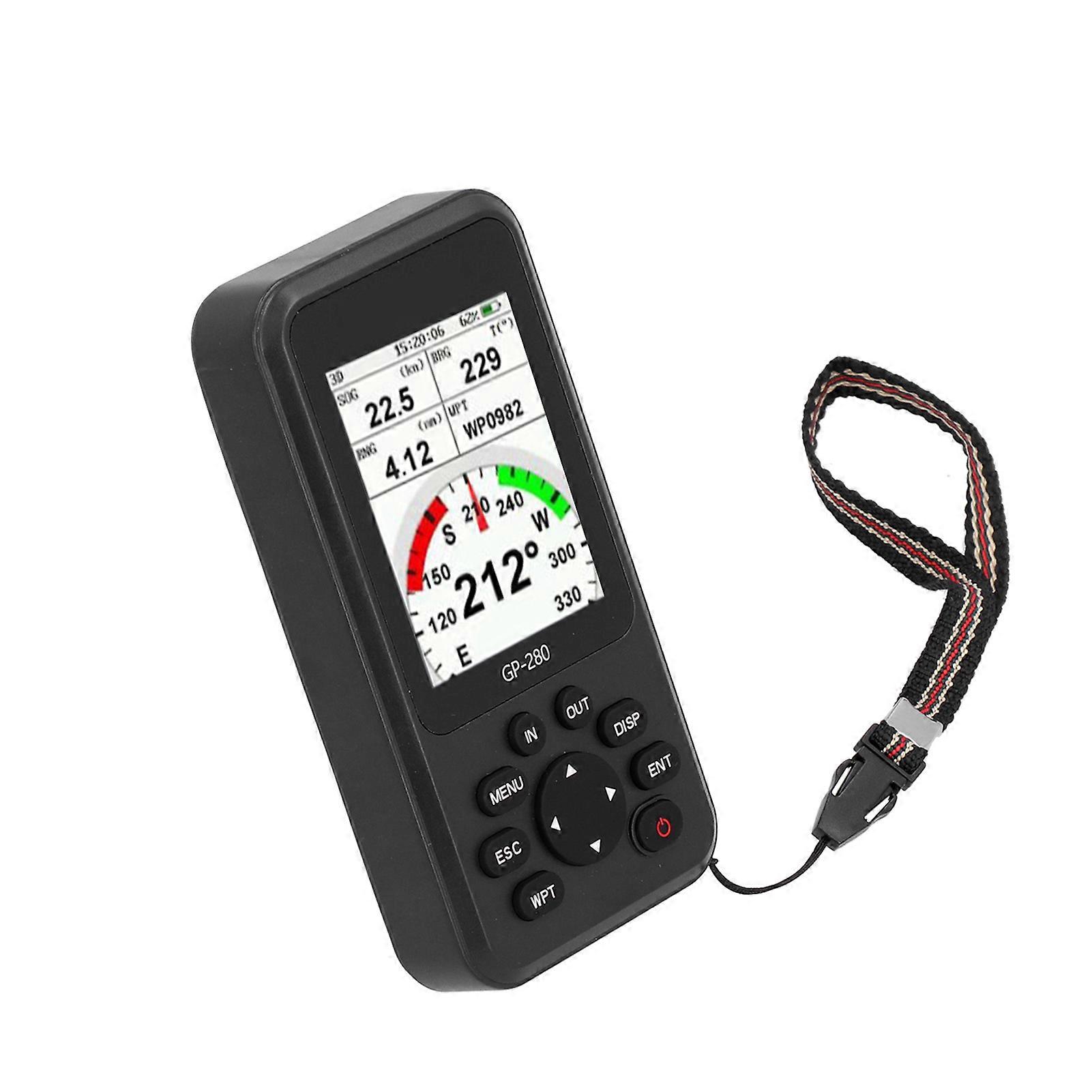 Portable GPS Navigator, Longitude, Latitude and Altitude Recording, Outdoor Exploration Vehicle Locator, Black