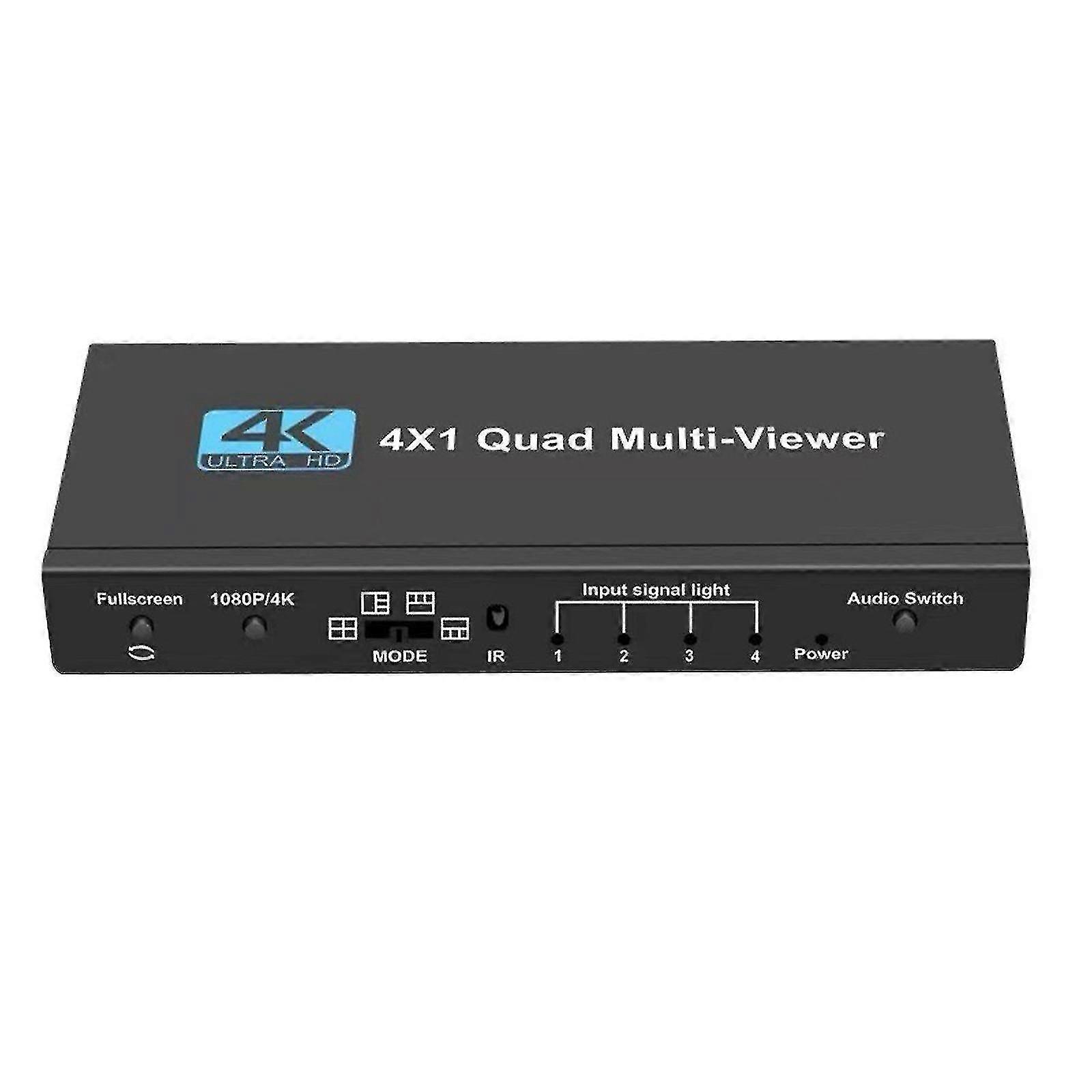 1mor 4k hdmi multi-viewer 4x1 Quad Screen Viewer 4in1 מתג מתג HDMI חלק