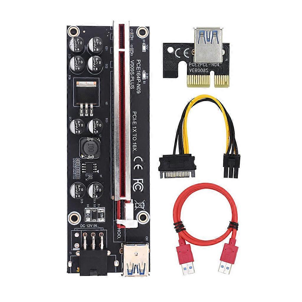 PCIE Riser 8 Capacitors for Express Extension Card for Express 1x To 16x VER009s Plus Riser Card for Mining Graphics Car
