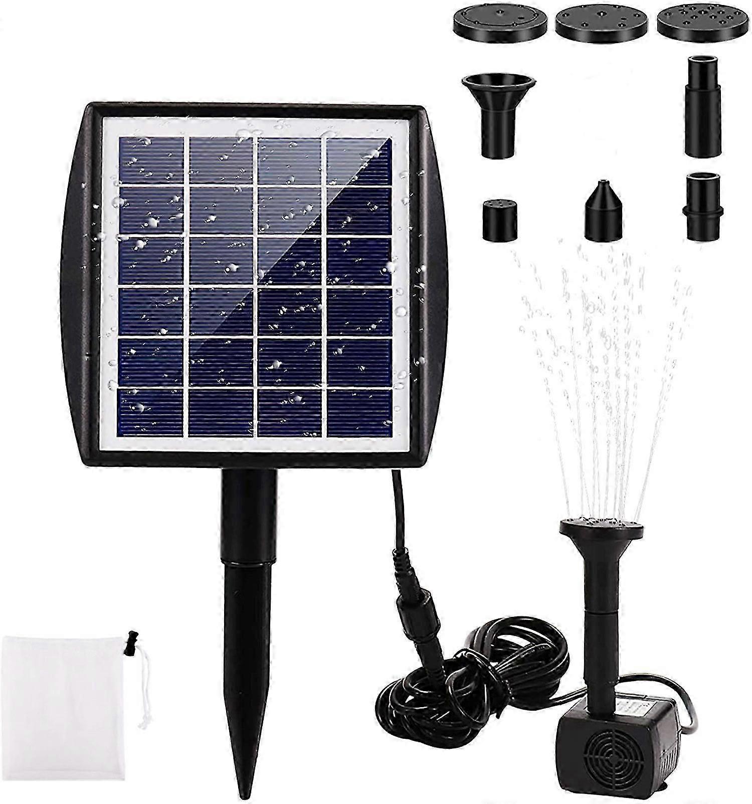 Solar energy fountain ground plug-in fountain solar split belt line fountain rockery water fountain