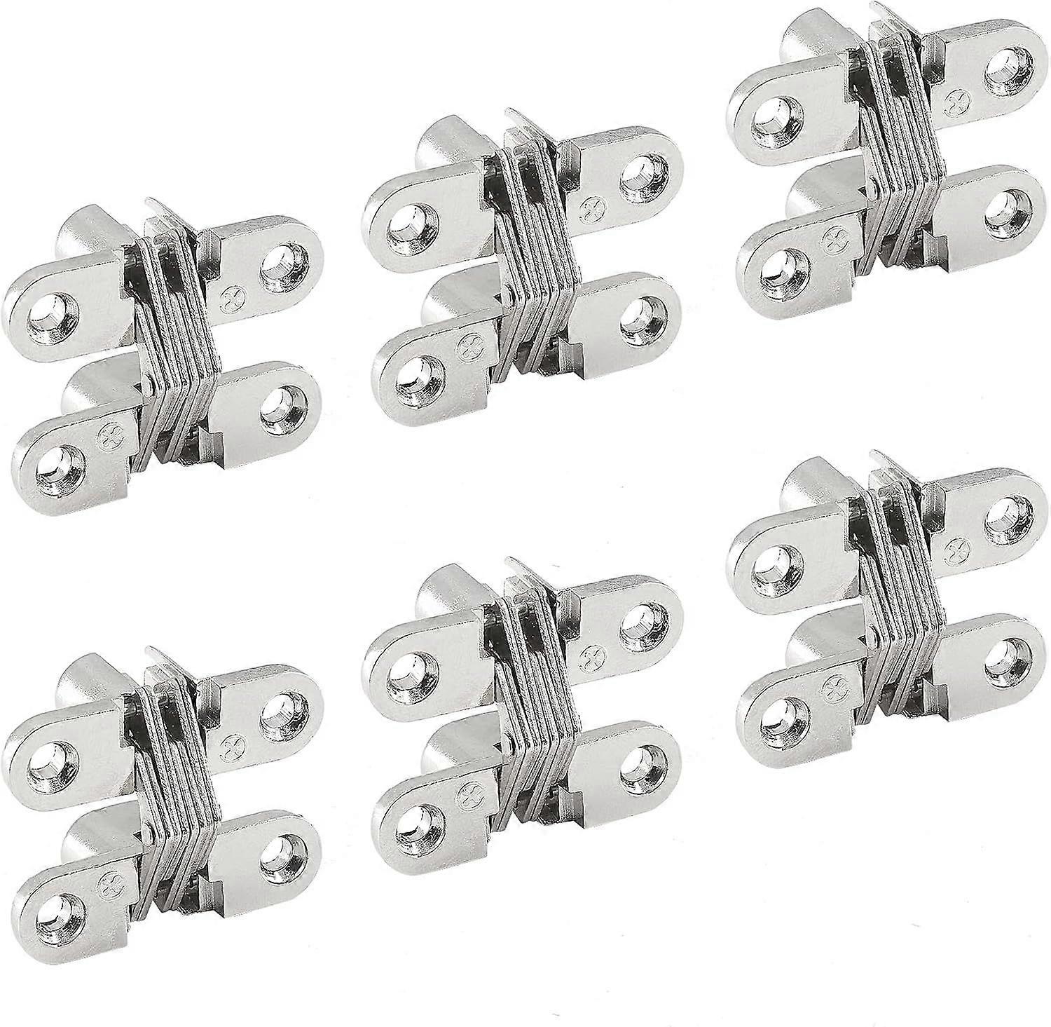 2025 Latest Model  6Pack Hidden Gate Hinge 1-3/4 Inch Invisible Hinge Cabinet