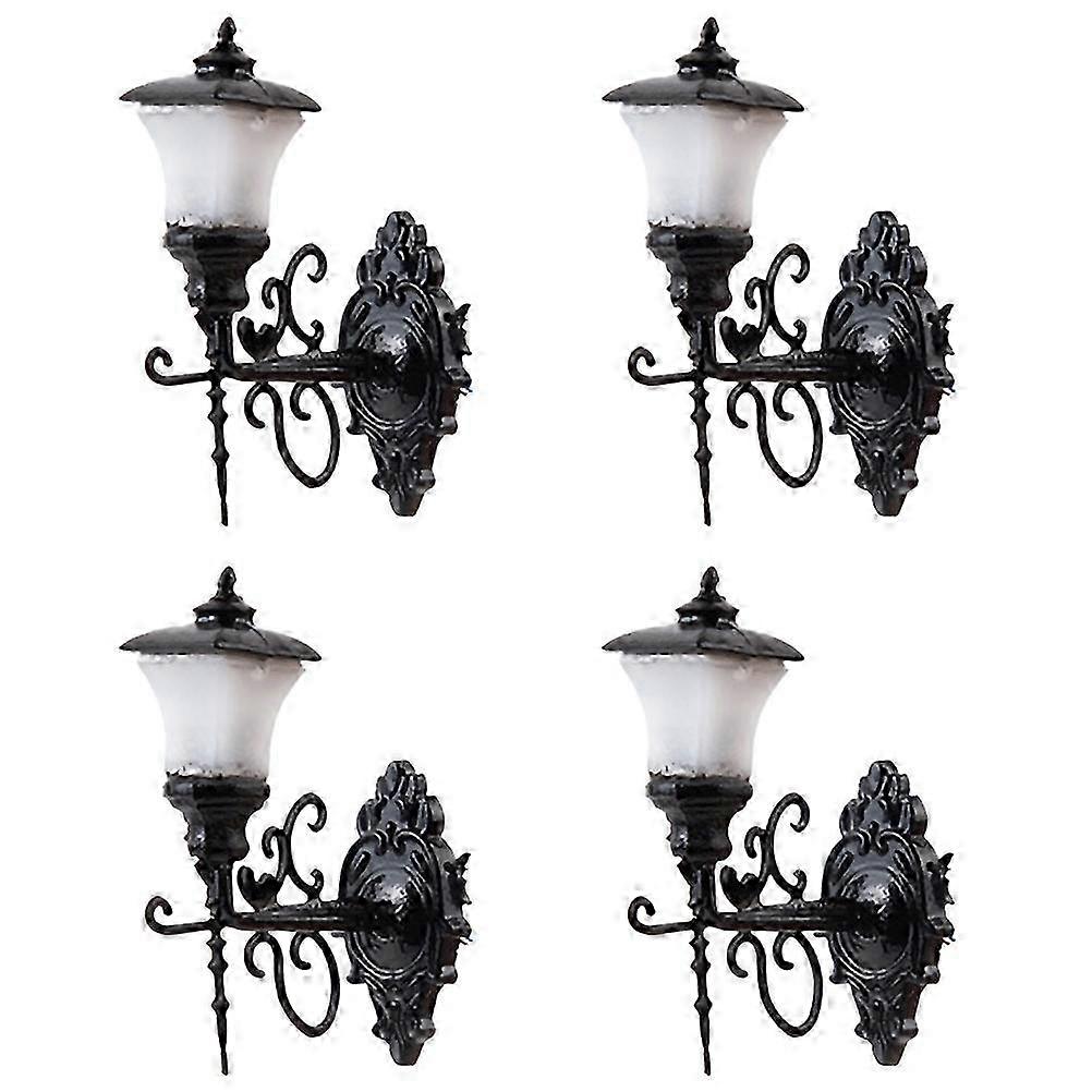 4pcs Tiny Wall Lamps Mini Luminous Wall Lamp Sand Table Building DIY Materials