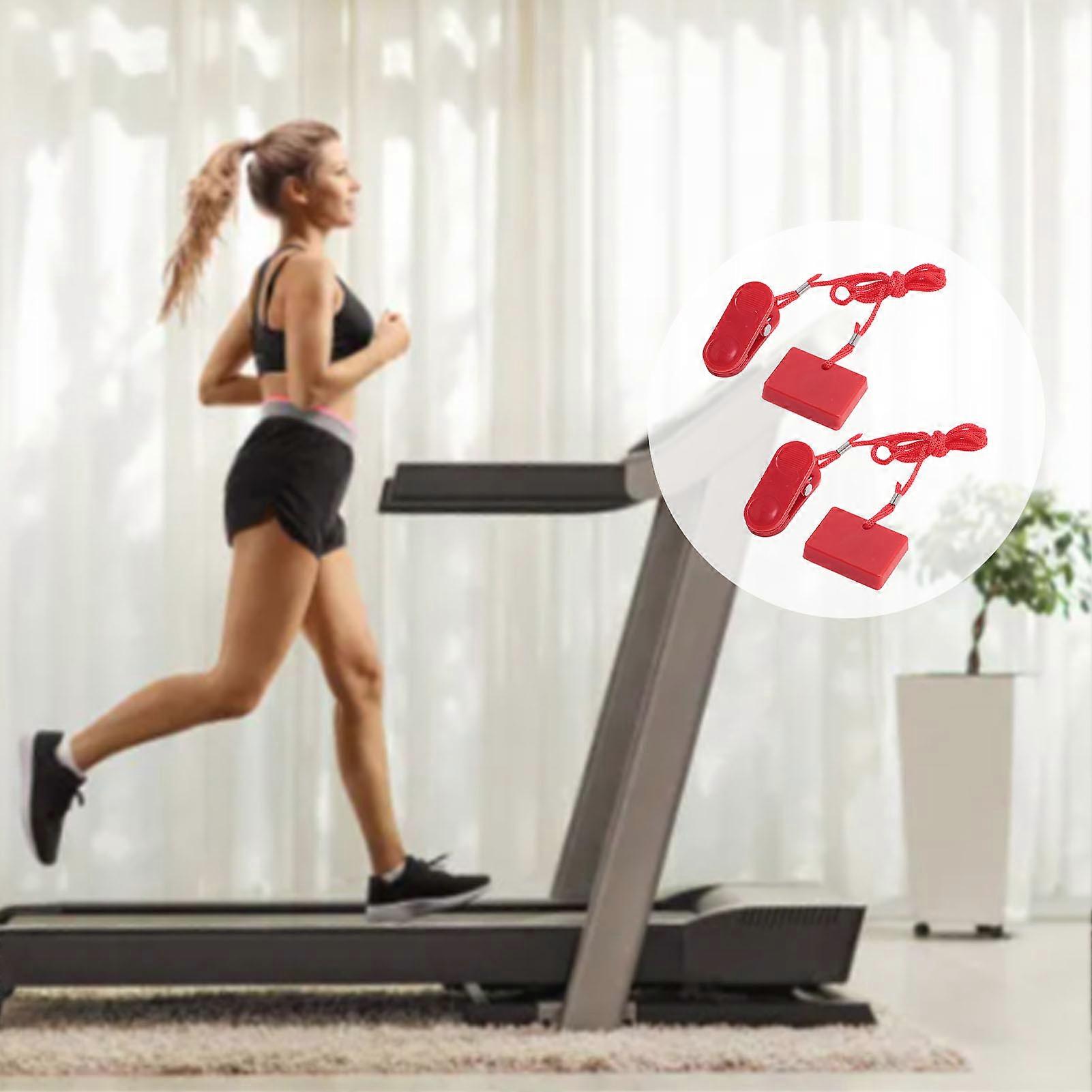 2pcs Treadmill Universal Safety Key Treadmill Magnetic Safety Switch Replacement for Running Machine 