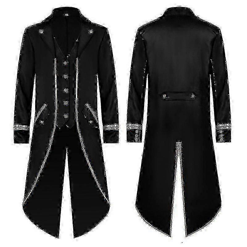 Erkekler için Steampunk Tailcoat Ceket - Viktorya Dönemi Gotik Ceket Cadılar Bayramı Karnavalı Kostümü