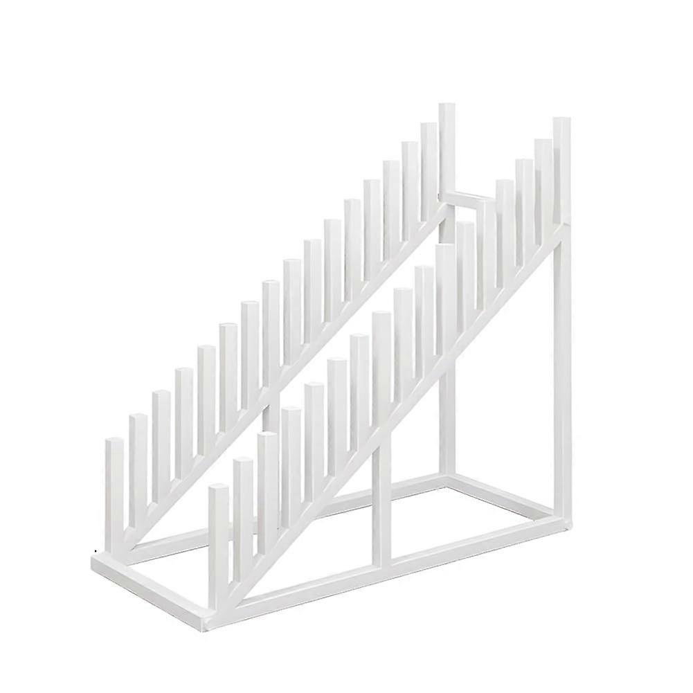 Standing Slotted Flooring Display Shelf for exhibitions,s events (white) 70x30x65 cm