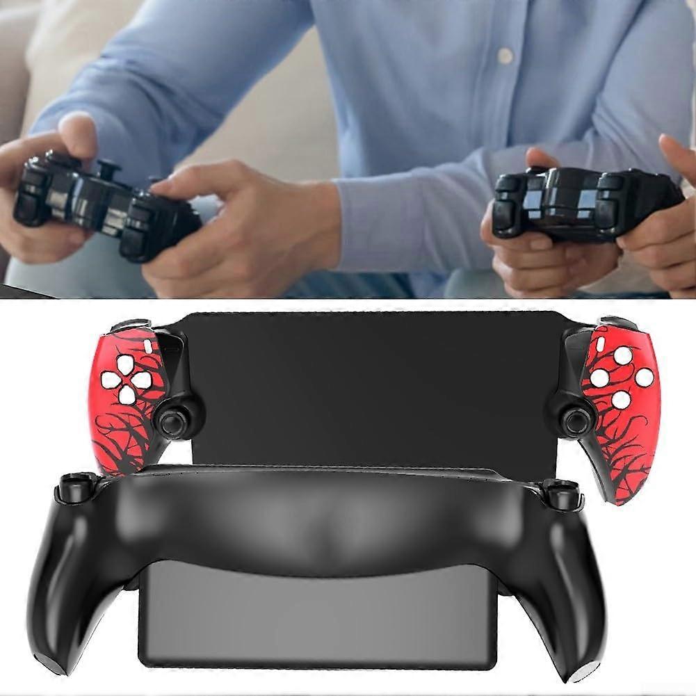 Improved grip housing with front panels for PlaystationPortal, secure and comfortable (transparent)