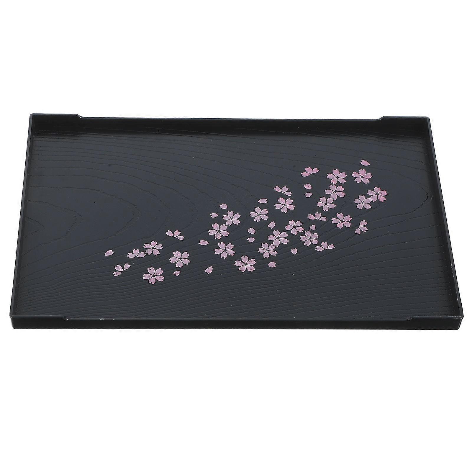 Food Tea Tray Rectangular Wood Grain Effect For Weddings Home Users 1Set