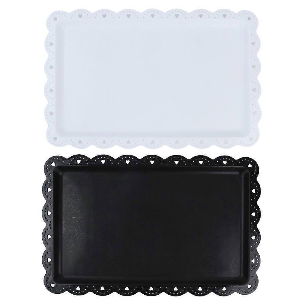 Assiettes à dessert Assiettes rectangulaires Amis planifiant une fête Certifié à la mode 2Pcs