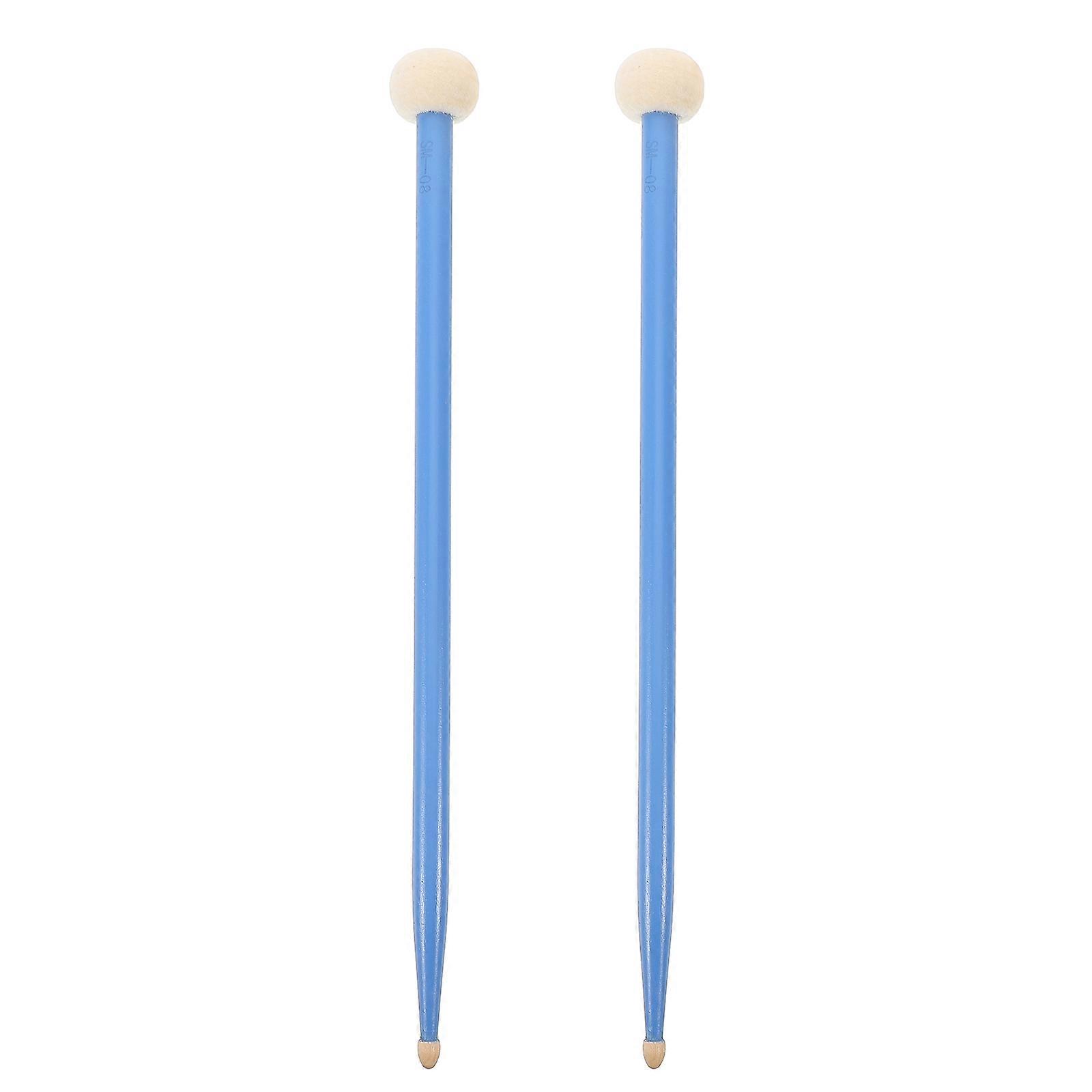 Drum Mallets Timpani Drumsticks Percussion Instruments Practice Playing Concert Hall Performance Blue 41.00X4.00X4.00CM Dualhead Design 1 Pair