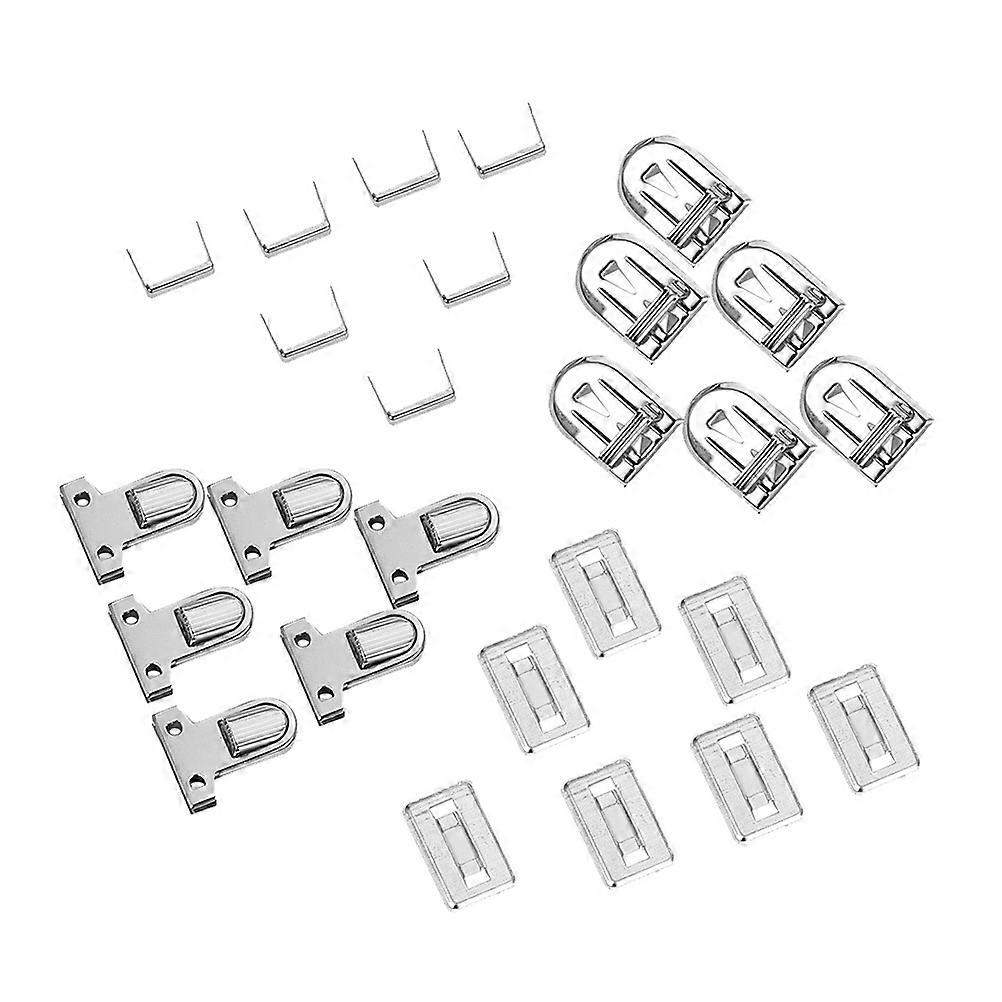Handbag Clasps Luggage Locks Suitcase Locks Rust-Proof Silver 10Sets/Pack