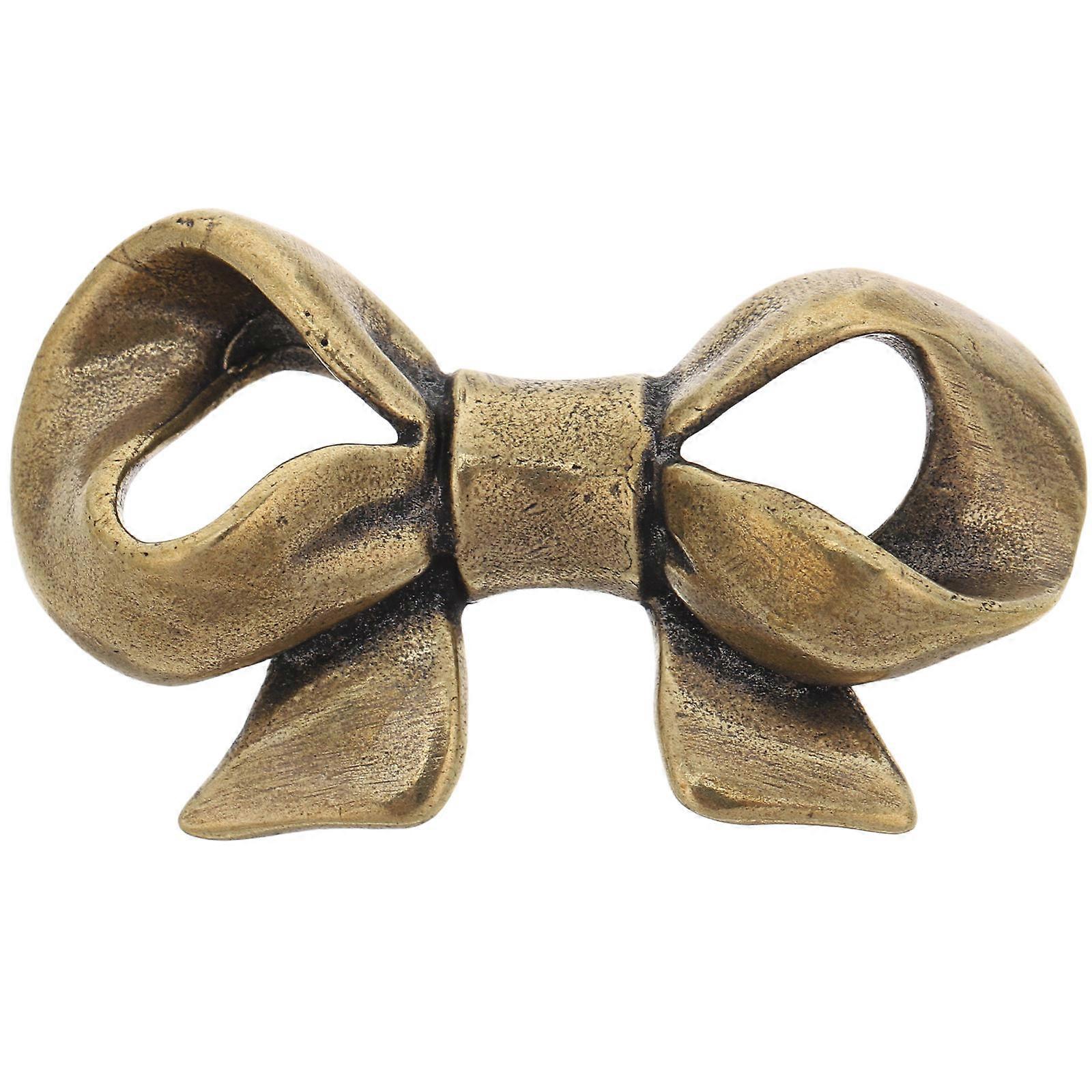 Unique Cabinet Knobs Brass Bow Tie New Chinese Style Furniture Handles For Kitchen Vanity 1Set