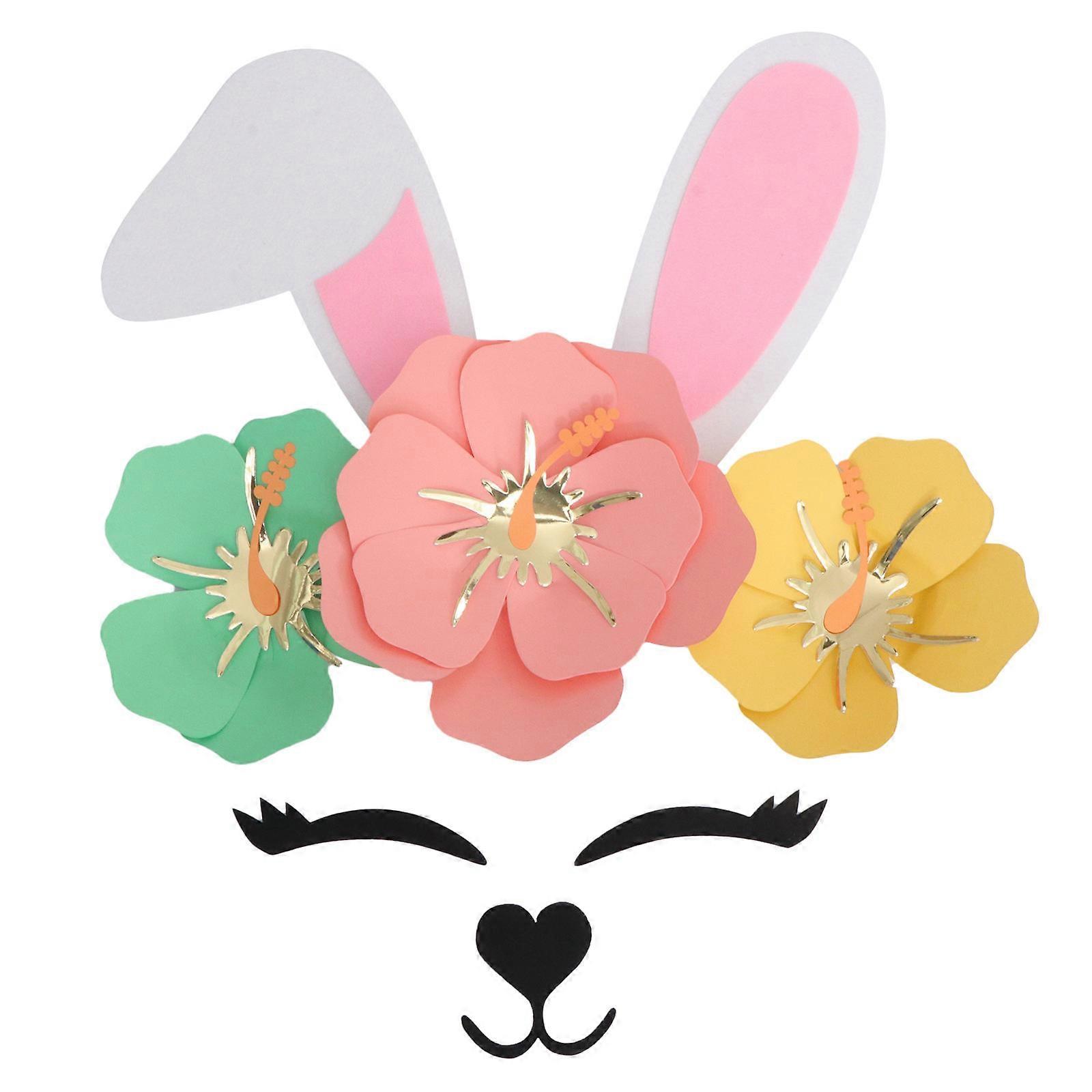 Baby Shower Decor Easter Rabbit Background Paper Flower Yellow 3D Large Flower Party Organizers Dessert Table Layout 1Set