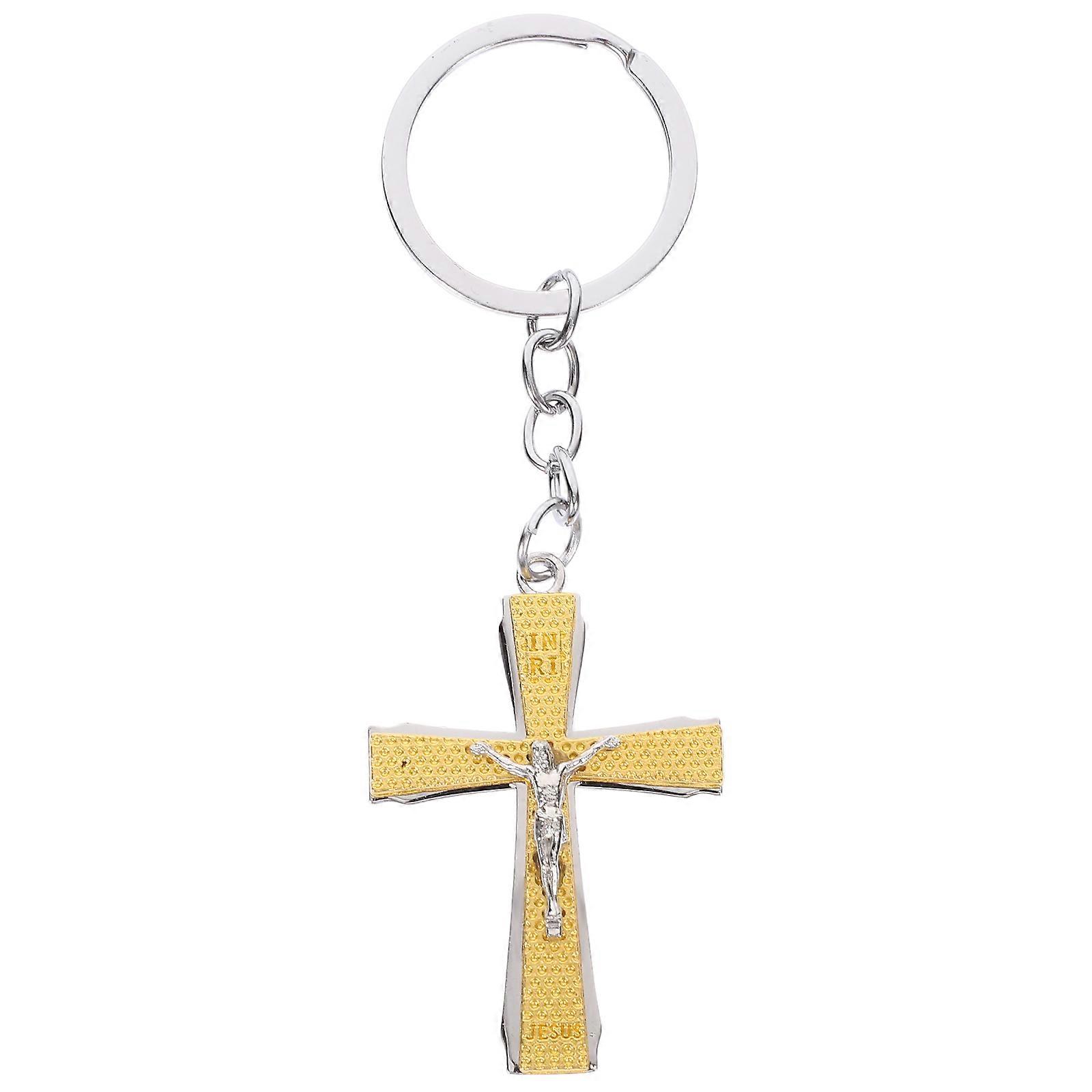Car Hanging Ornament Cross Key Chain Men And Women 6Pcs Zinc Alloy Material