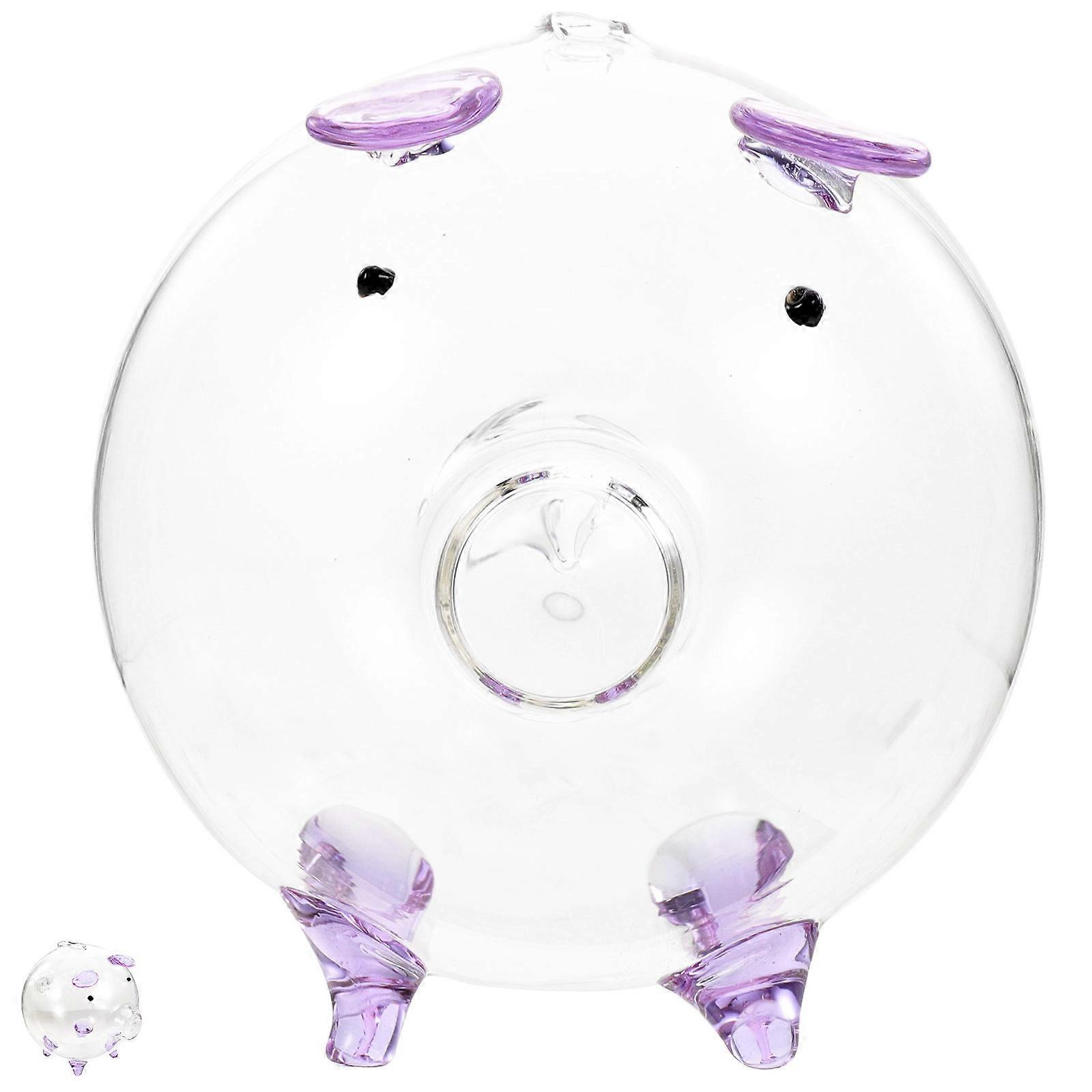 Decorative Money Box Transparent Coin Savings Habit Development 13.5X10.5X10.5CM 1Pack