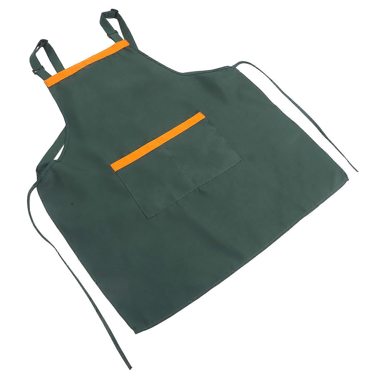 Adjustable Apron With Pocket For Women Kitchen Use Olive .00X68.00X0.30CM H-Back Design 1Set