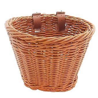 Bike woven basket compatible with handlebar, 21x17cm storage