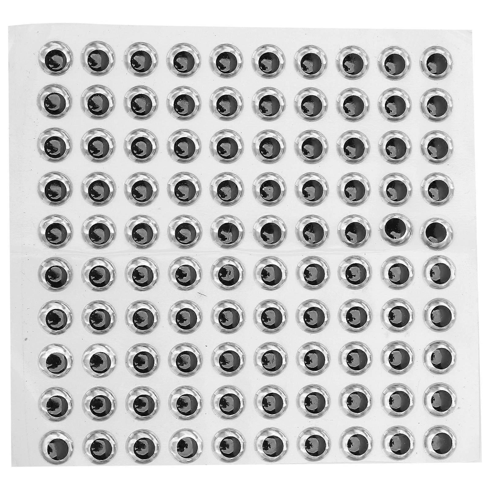 Lot de 100 yeux de leurre de pêche 9 mm, yeux de pêche réalistes 3D pour la fabrication d'appâts de pêche, argent