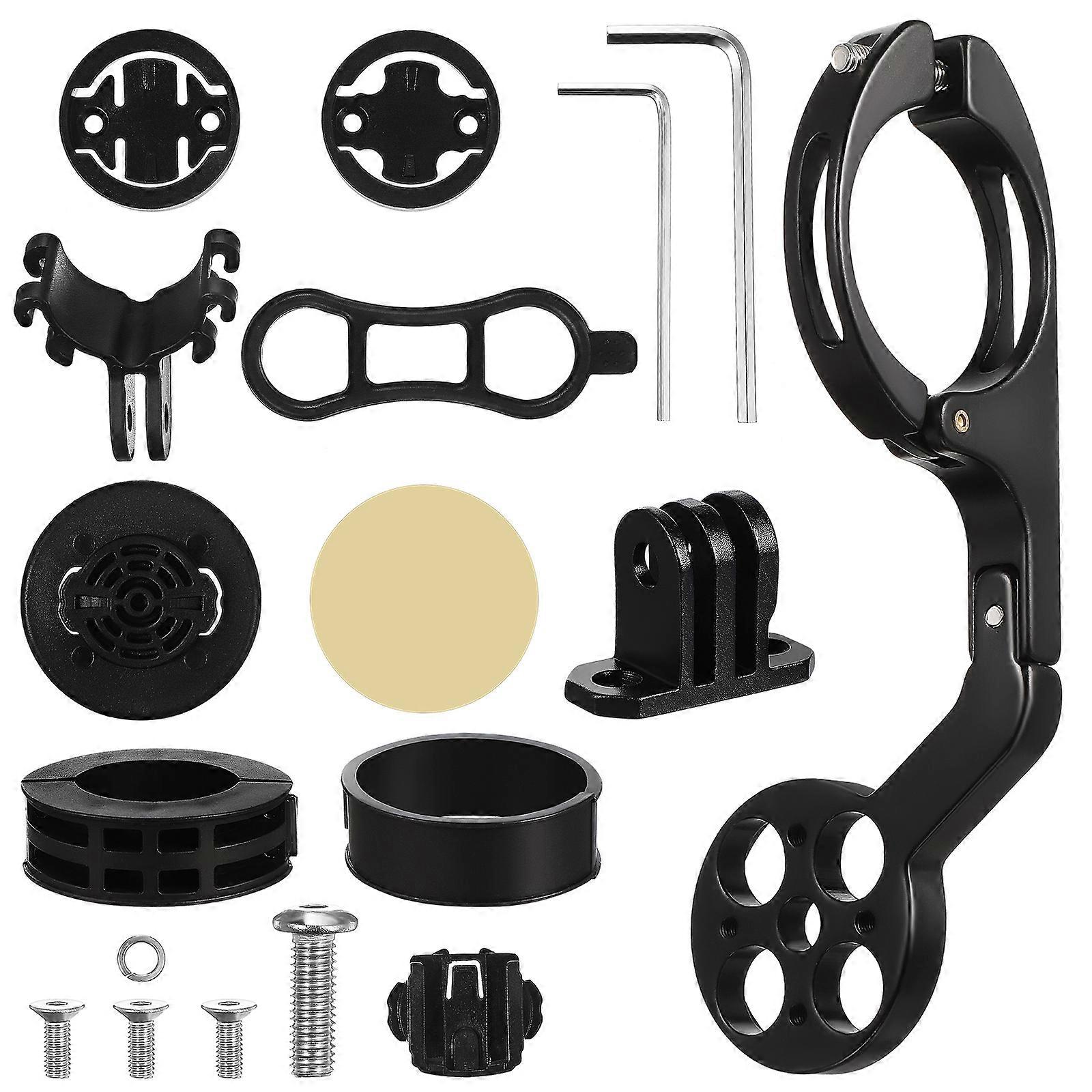 Bike Computer Mount Handlebar Odometer Holder Extended Out-front Mount Aluminum Alloy Cyclists 1Set